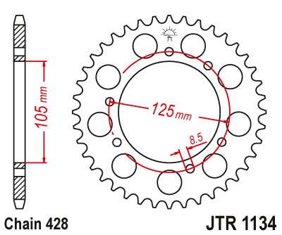 441348JT JT Sprockets rear sprocket