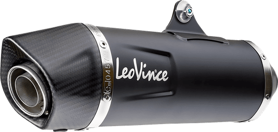 14057 LEOVINCE black slip-on mufflers for versys