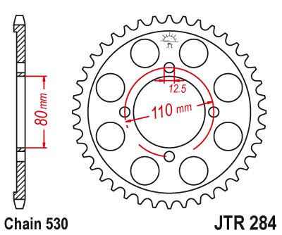 28439JT JT Sprockets rear sprocket 39 tooth pitch 530 jtr28439