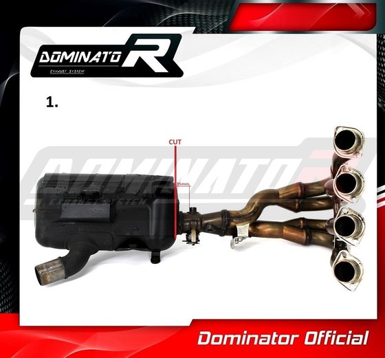 SU098DFFBL-S Dominator exhaust silencer hp3 black low level