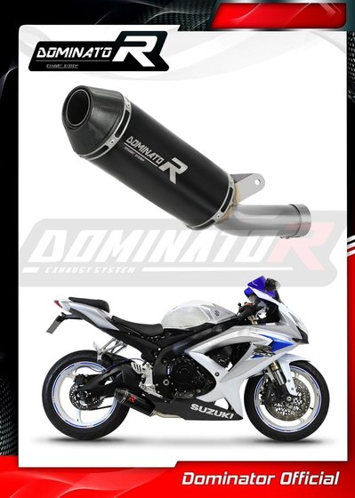 SU098DFFBL-S Dominator exhaust silencer hp3 black low level