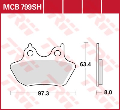 MCB799SH TRW sintered metal brake pads