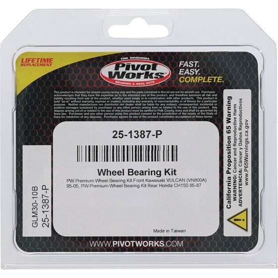 25-1387 All Balls wheel bearing kit front