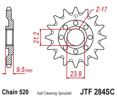 34213JT JT Sprockets front sprocket racing 13tooth pitch 520 jtf28413sc