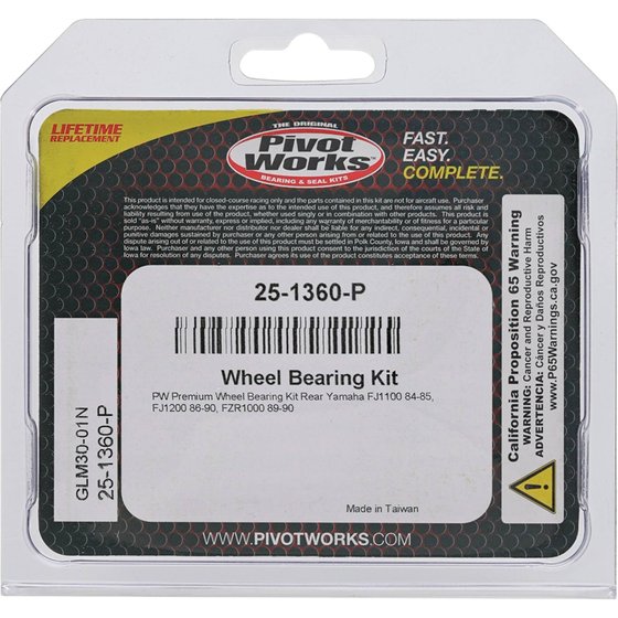 25-1360 All Balls wheel bearing kit rear