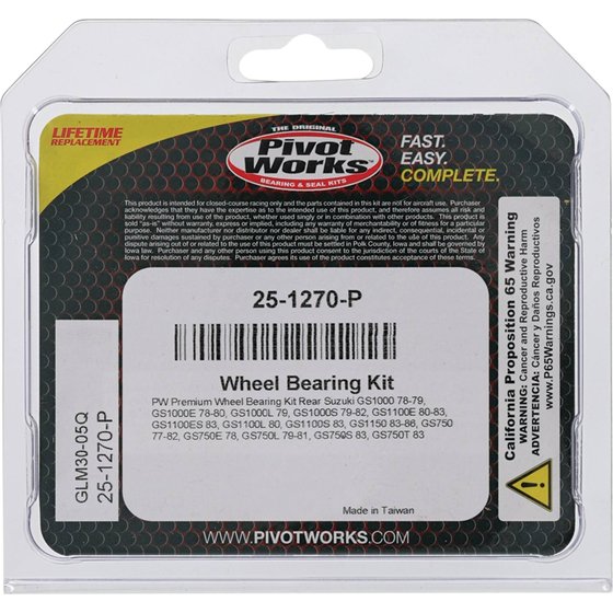 25-1270 All Balls wheel bearing kit rear