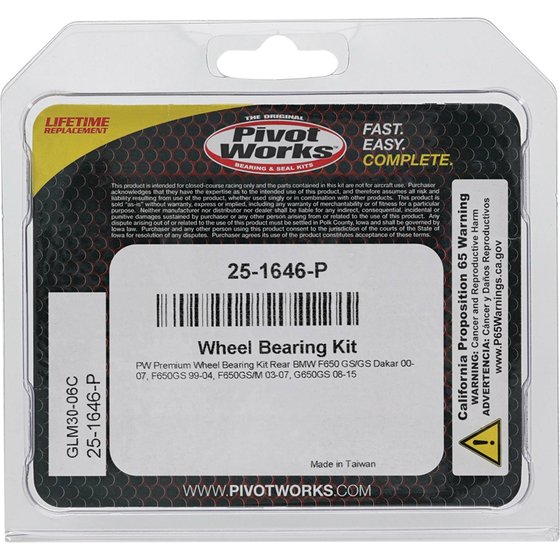 25-1646 All Balls wheel bearing kit rear