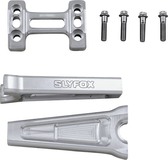 SLYFOX raw 6" straight riser for 1" handlebars