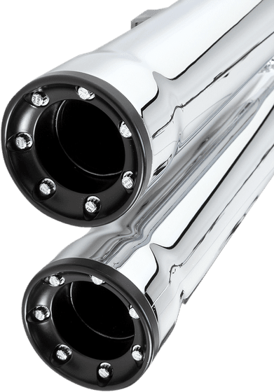 6080 COBRA 3" slip-on muffler in chrome for harley davidson