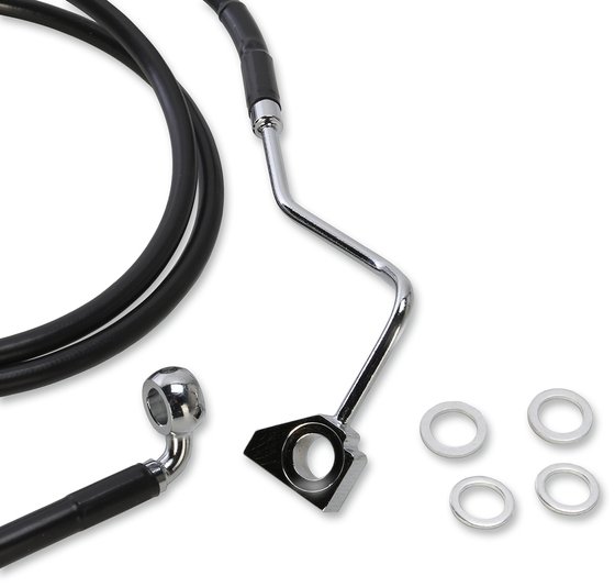 615220-6BLK DRAG SPECIALTIES extended upper front brake line kit