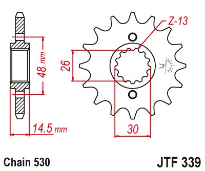 33917JT JT Sprockets front sprocket 17tooth pitch 530 jtf33917