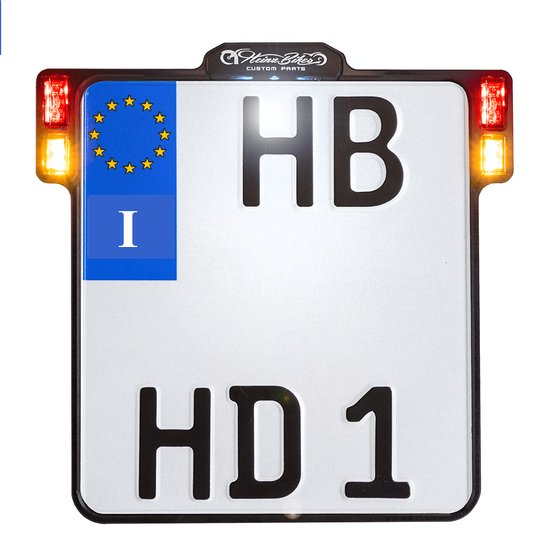 HEINZ BIKES all-inn 2.0 black license plate with led light brake and rear