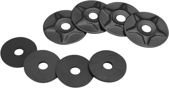 4-231BK-4 SHOW CHROME 4 pack satin black star washers for fairings and windshields