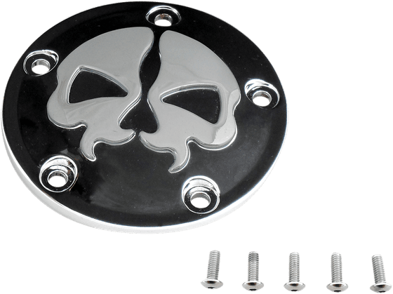 78040B DRAG SPECIALTIES split skull black points cover