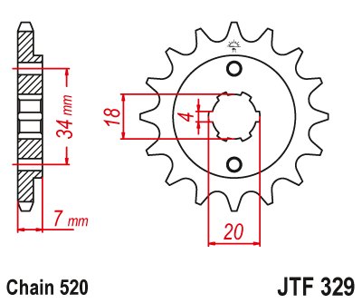 32916JT JT Sprockets front sprocket