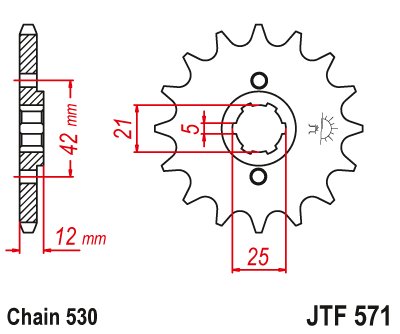 57116JT JT Sprockets front sprocket 16tooth pitch 530 jtf57116