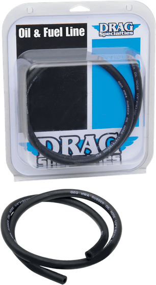 DRAG SPECIALTIES black fuel line - 1/4" x 3'