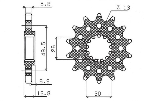 39215 SUNSTAR SPROCKETS 520 15t front sprocket