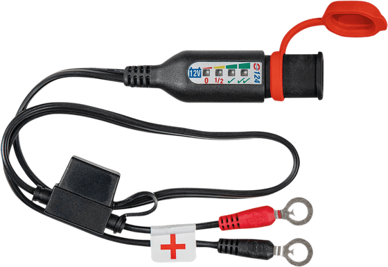 TECMATE cord eye with test lead for 12v lead acid batteries