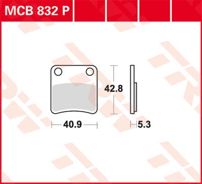 MCB832P TRW sintered metal brake pad