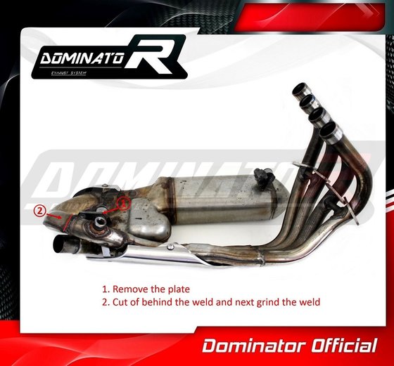 HO080D Dominator exhaust cat eliminator decat