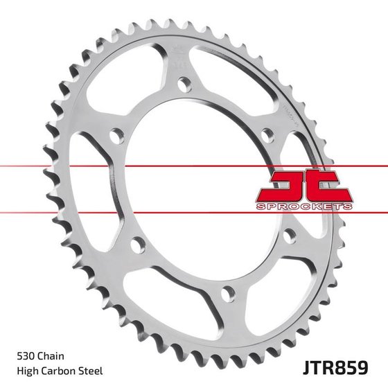 JTR859.48ZBK JT Sprockets rear sprocket 48 tooth pitch 530 black