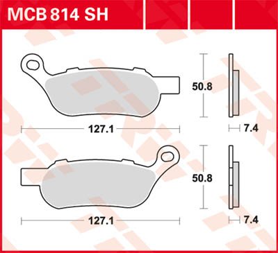 MCB814SH TRW sintered metal brake pad