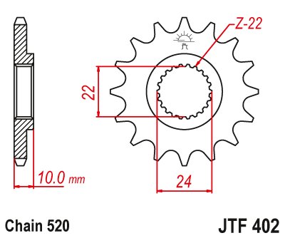 40215JT JT Sprockets front sprocket 15tooth pitch 520 jtf40215