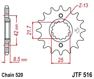 52315JT JT Sprockets front sprocket 15tooth pitch 520 jtf51615