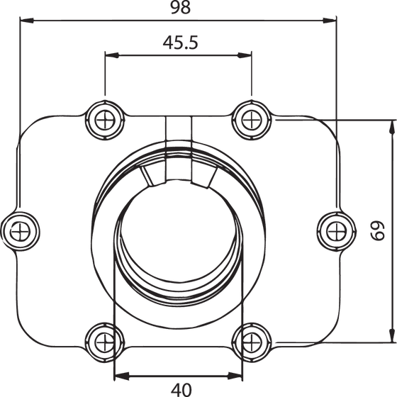 301753 KIMPEX carb flange