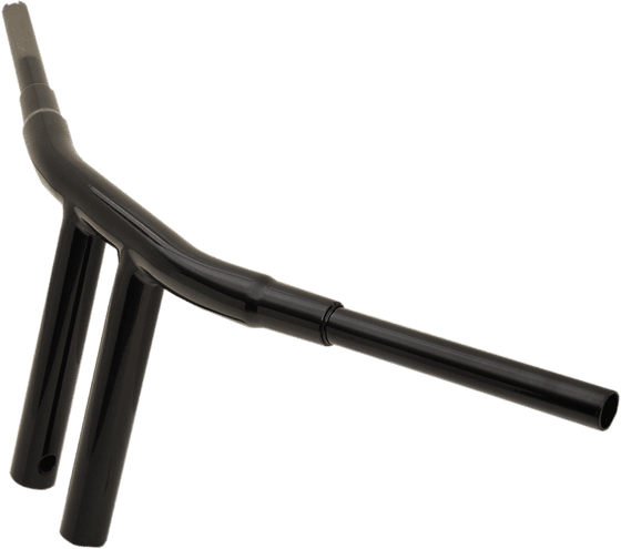 DRAG SPECIALTIES 10" chopper handlebar in black with tbw