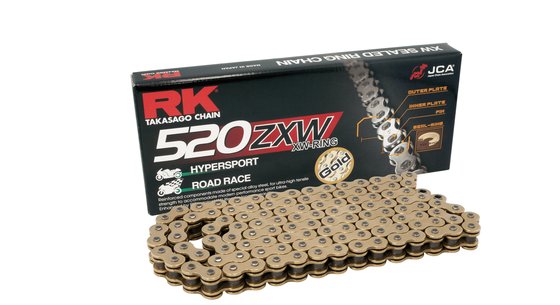 RK chain 520 xw-ring gold/black 120r