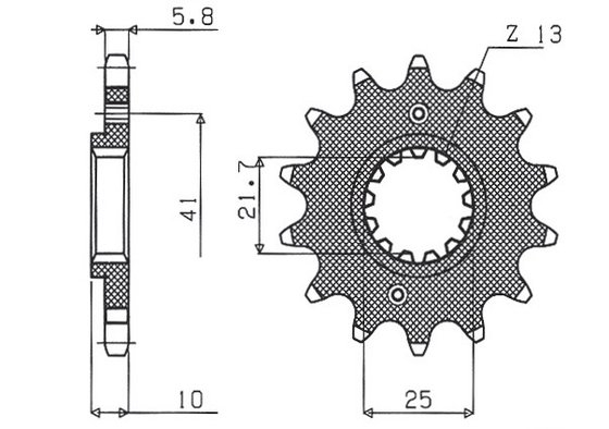 38714 SUNSTAR SPROCKETS 520 14t front sprocket