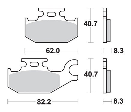 835SI SBS brakepads sintered offroad