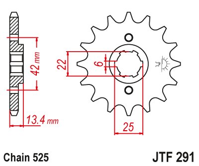 29116JT JT Sprockets front sprocket 16tooth pitch 525 jtf29116