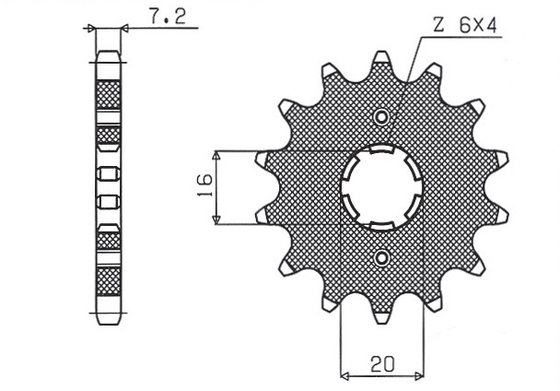 20614 SUNSTAR SPROCKETS 428 14t front replacement sprocket