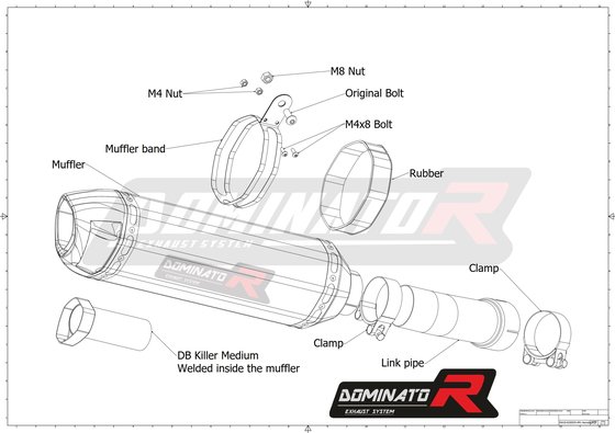 BW093DF-H Dominator homologated exhaust silencer hp1