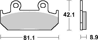 593HS SBS brakepads sintered