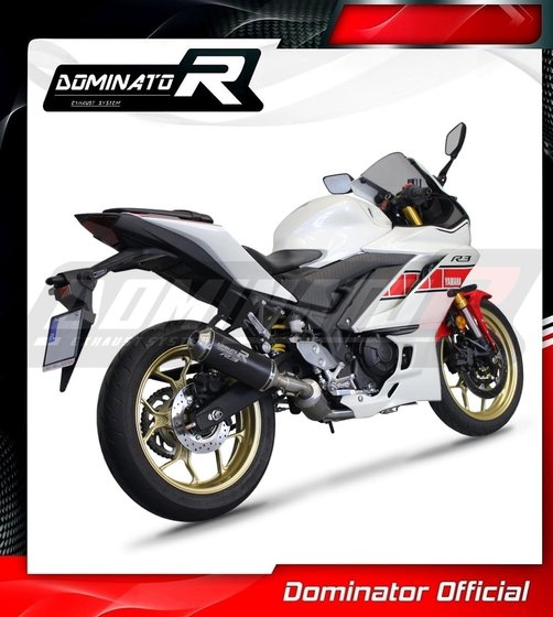 YA147DEXABL-S Dominator full exhaust system ex silencer ov g2 black