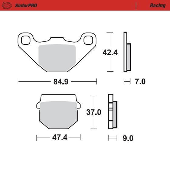 235-090111 MOTO-MASTER moto-master brakepads kawasaki: kx 80-100, kdx 125, kmx 125-200, suzuki: