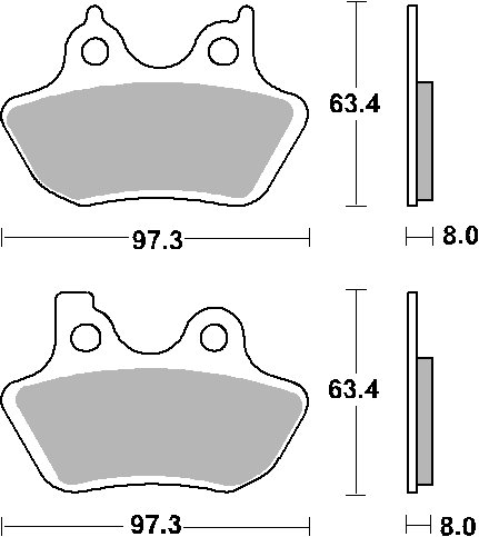 826H.HS SBS brakepads sintered