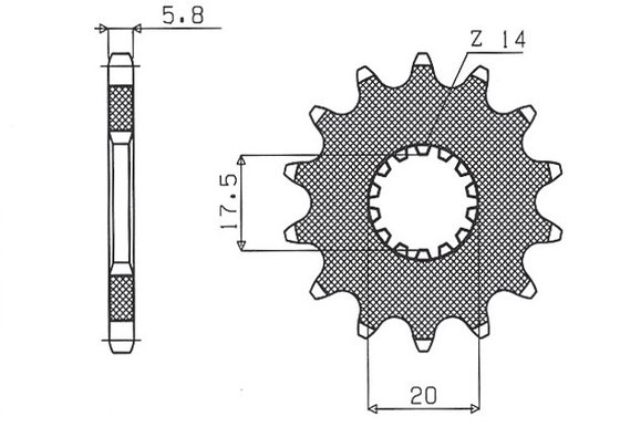 SUN34513 SUNSTAR SPROCKETS front sprocket