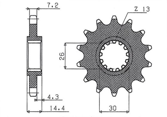 41015 SUNSTAR SPROCKETS 15 tooth 525 pitch black steel front replacement sprocket