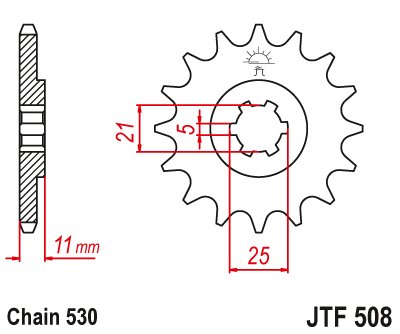 JTF508 JT Sprockets steel front sprocket