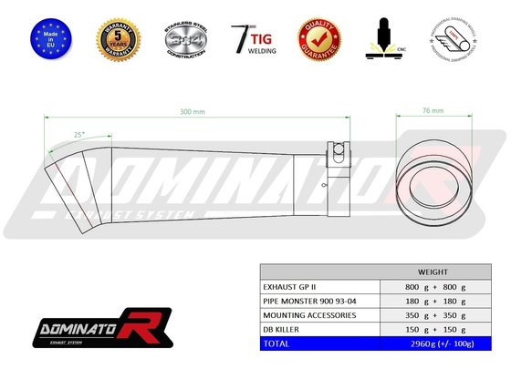 DU006DD-S Dominator exhaust silencer gp2