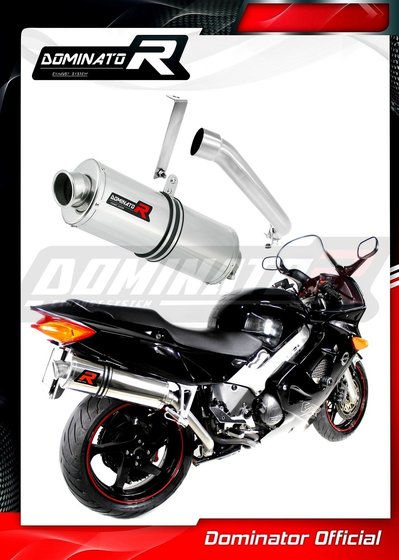 HO021DA-S Dominator exhaust silencer hi level oval