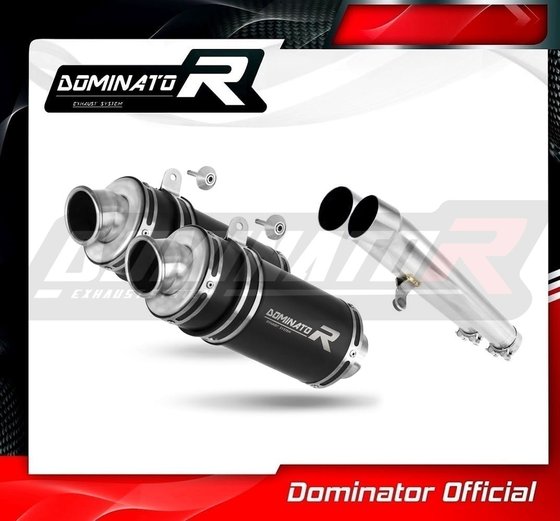 HO011DCBL-S Dominator exhaust silencer gp1 black