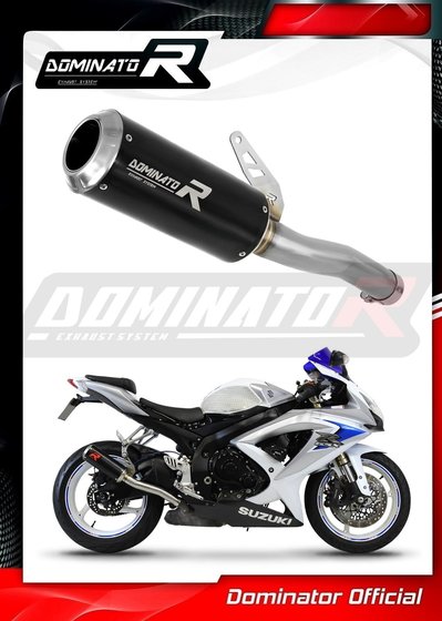 SU098DCBL-S Dominator exhaust silencer gp black