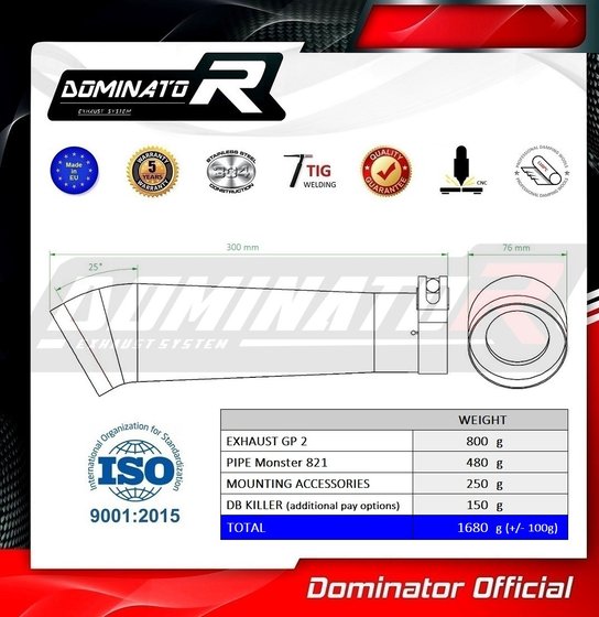 DU023DD-S Dominator exhaust silencer gp2