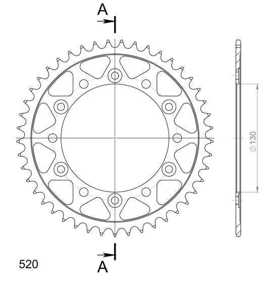 10501-47 Supersprox supersprox rear sprocket steel rfe-245:38